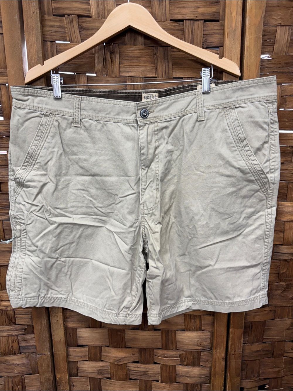 RedHead Men's Tan Flat Front Casual Shorts